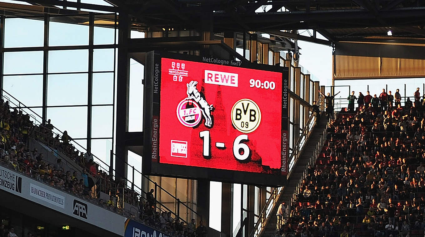 Der höchste Auswärtssieg in Köln: Dortmund gewinnt 6:1 und wird Meister 2012 © 2012 Getty Images