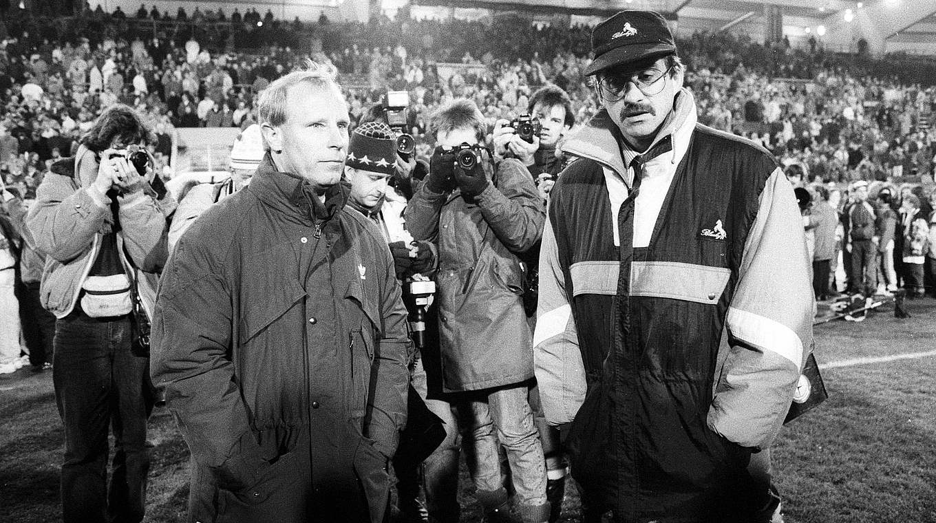 Trainer der ersten gesamtdeutschen Nationalmannschaft: Berti Vogts (l.) © imago sportfotodienst