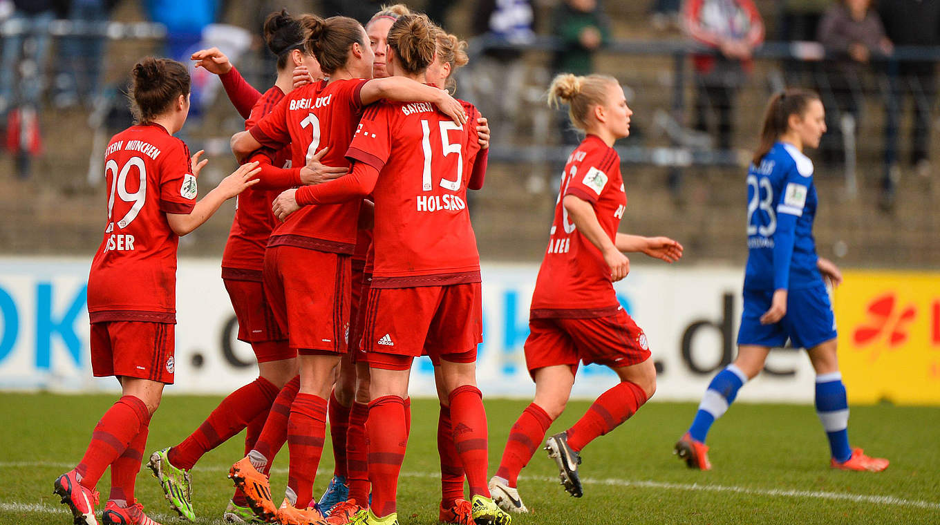 Eine Klasse für sich: Die Frauen des FC Bayern München dominieren die Hinrunde © imago/foto2press