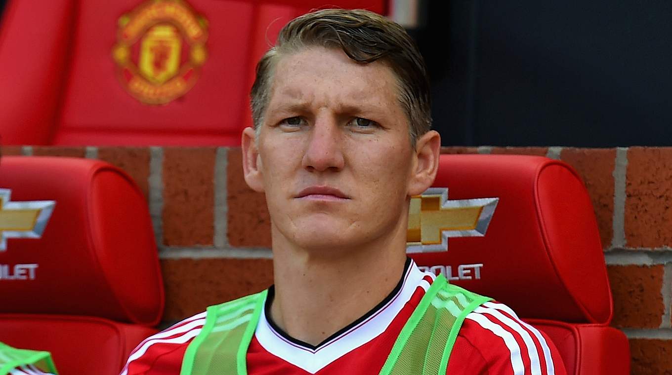 Verfolgte Manchesters Niederlage: Bastian Schweinsteiger © 2015 Getty Images