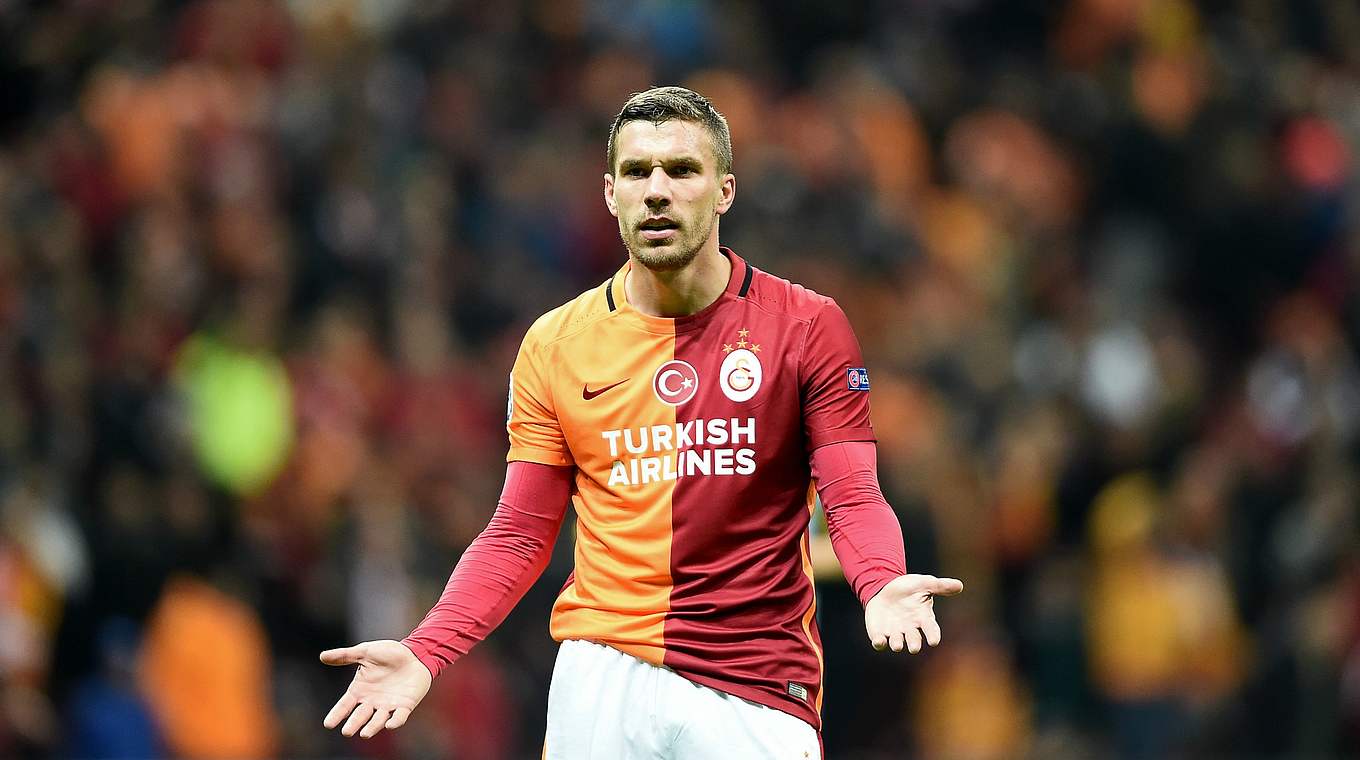 Despite a good performance, Podolski had to settle for one point © 