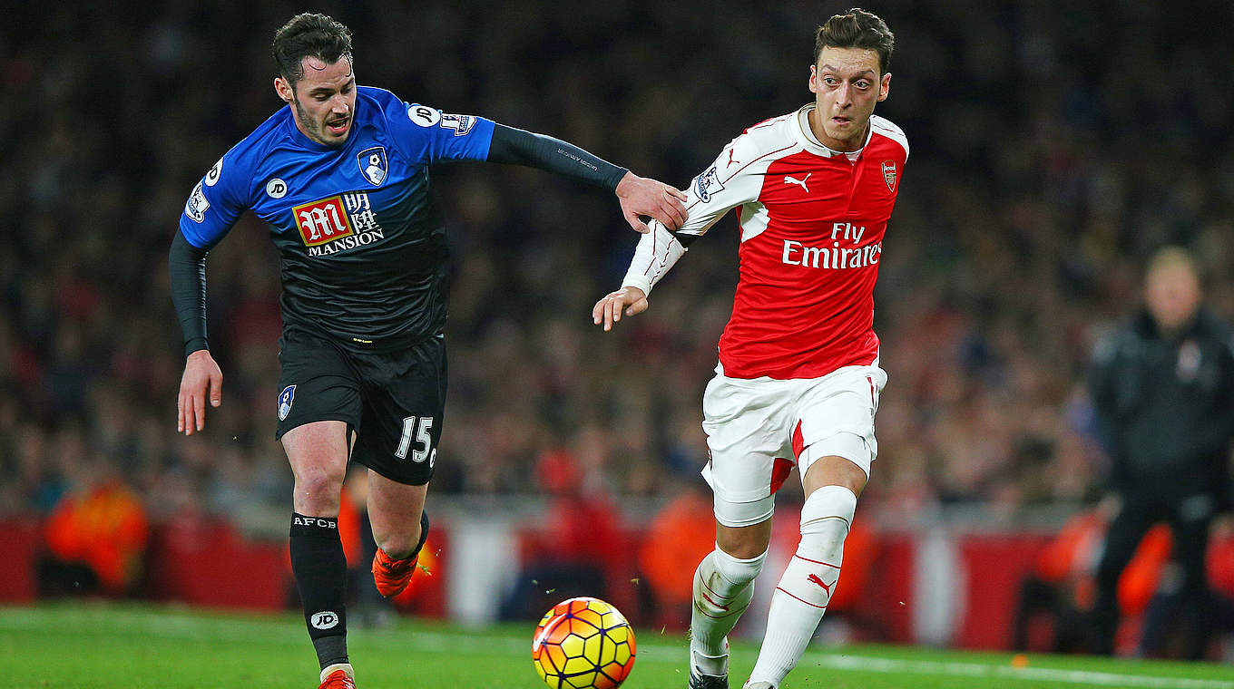 Özil was named Man of the Match in Arsenal's 2-0 win over Bournemouth © 2015 Getty Images