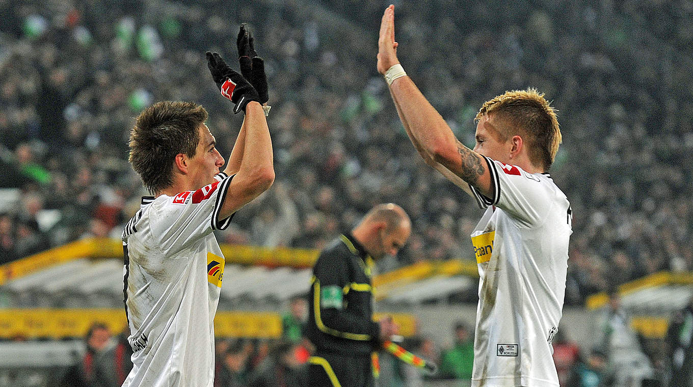 Die Sieggaranten beim letzten Gladbacher Heimerfolg: Herrmann und Reus (r.) 2012 © AFP/GettyImages