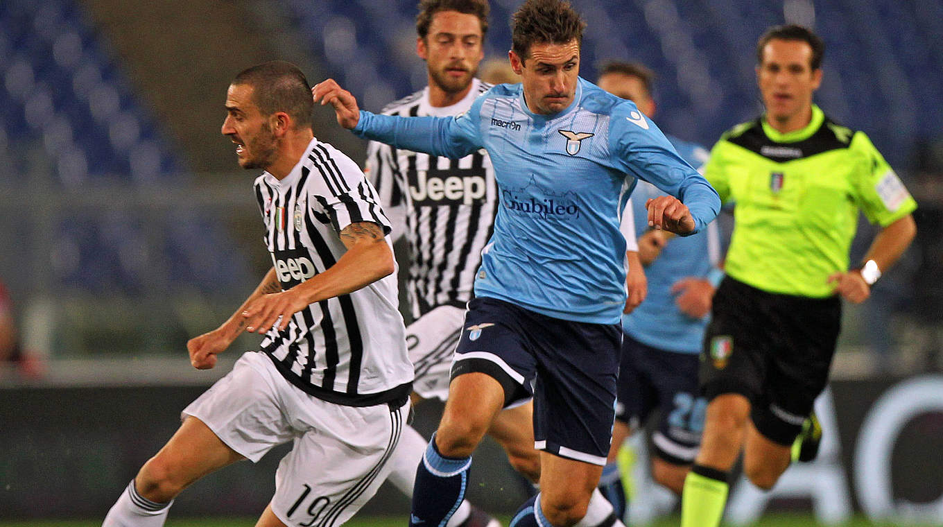Einsatz ohne Lohn: Miroslav Klose (2.v.r.) und Lazio verlieren gegen Juventus © Getty Images