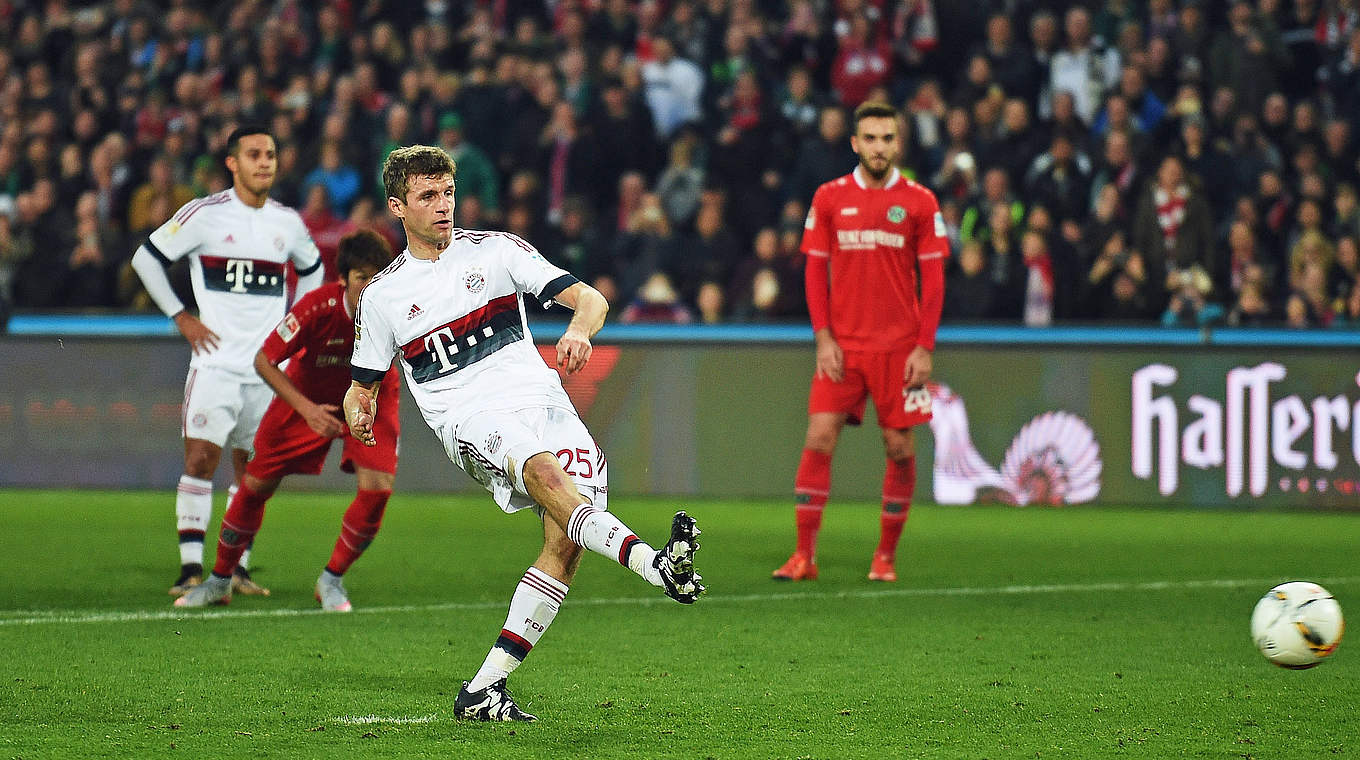 Sicherer Elfmeterschütze und Nummer acht der Bayern-Torjägerliste: Thomas Müller © Getty Images