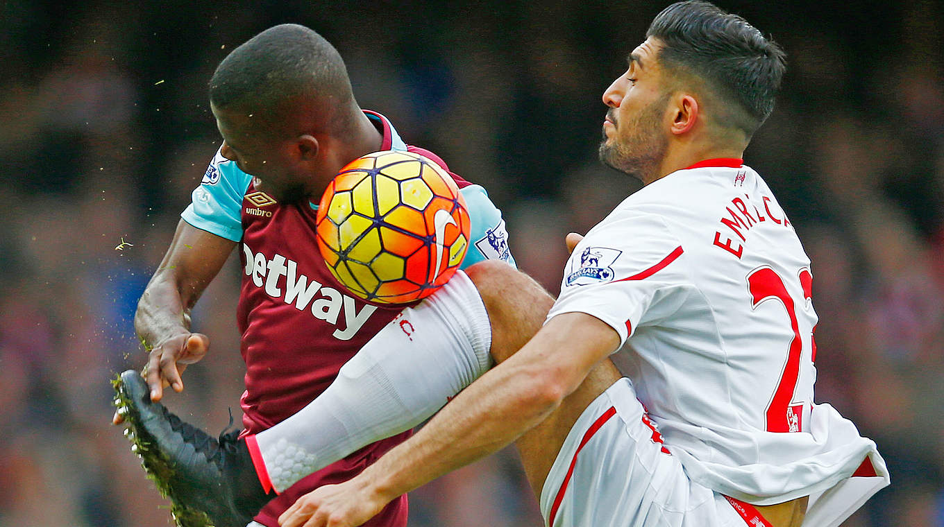 Emre Can played well in the 2-0 defeat to West Ham © 2016 Getty Images