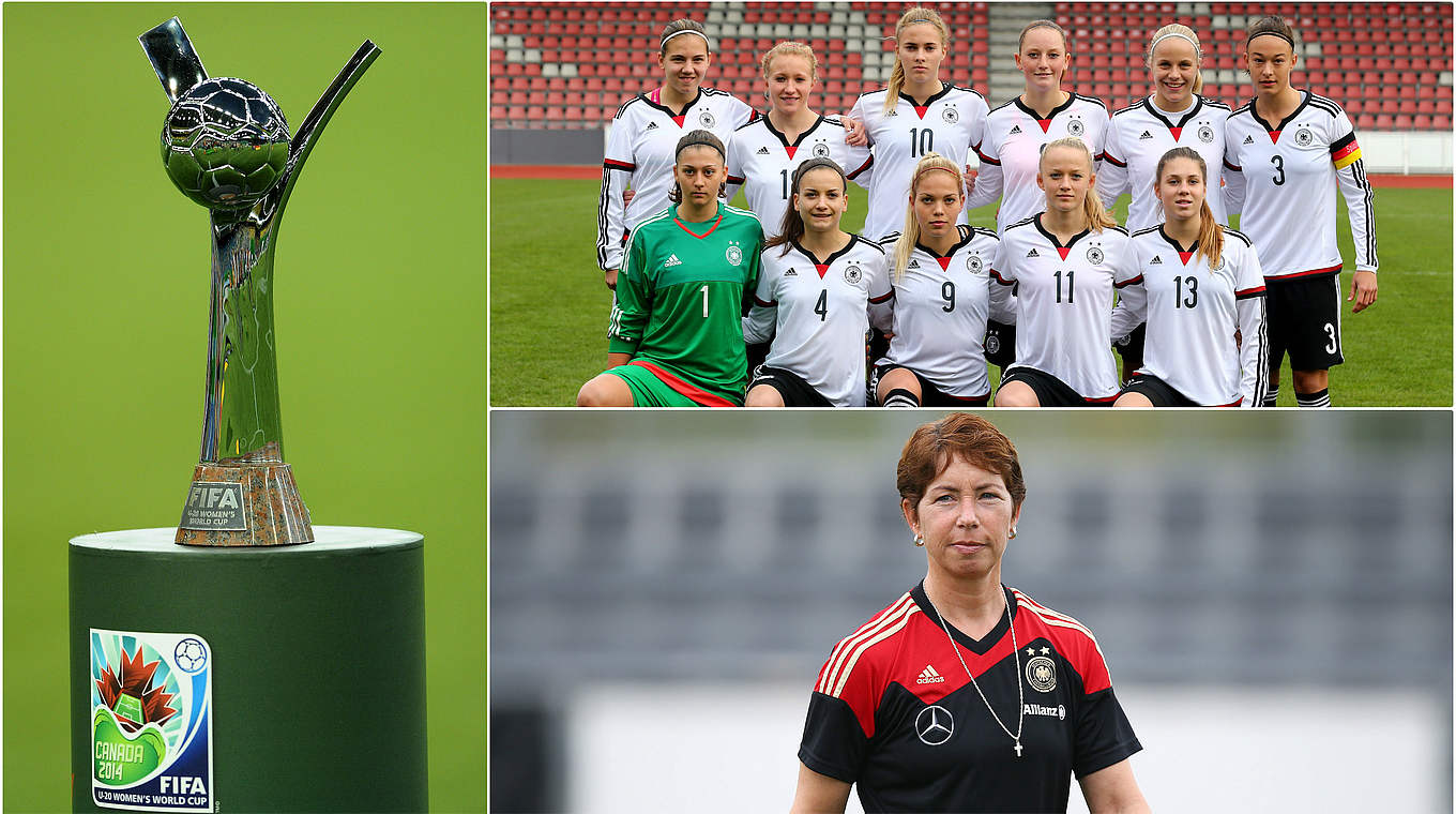 Sie spielen 2016 um den WM-Pokal: die U 20-Frauen von DFB-Trainerin Maren Meinert © Bongarts/GettyImages/DFB