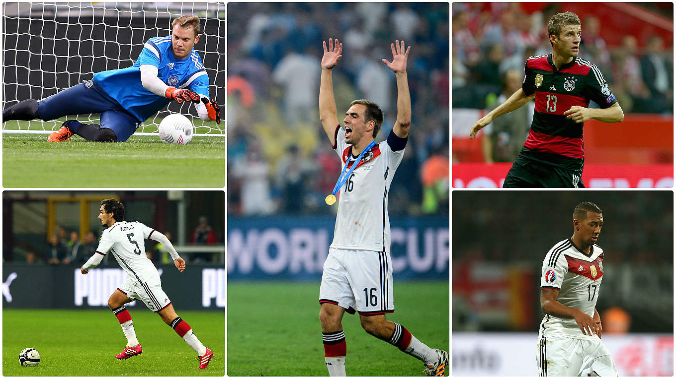 The fans' votes are in: Lahm, Müller, Hummels, Boateng, Neuer © Getty Images