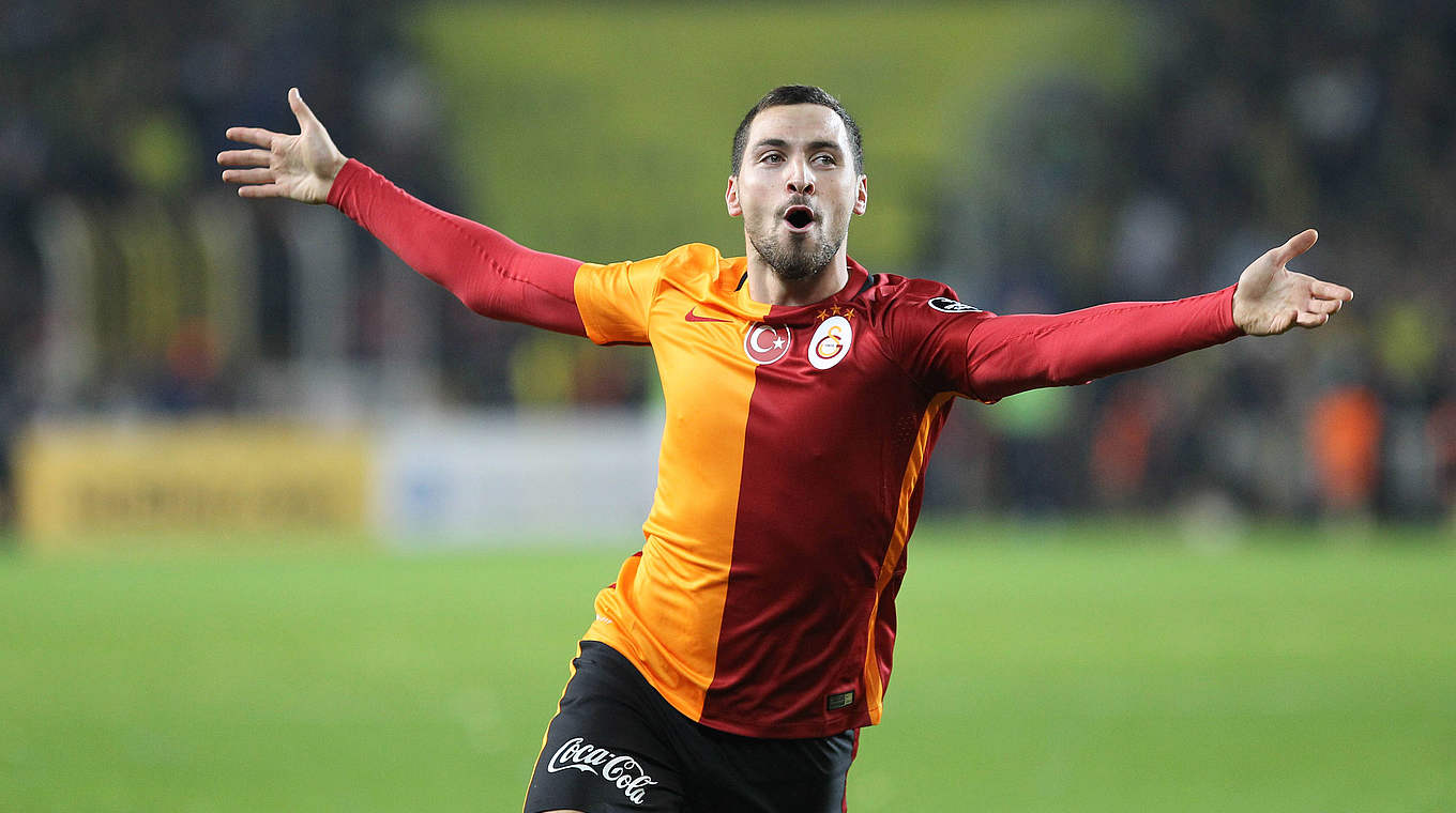 Sinan Gümüs scored for Galatasaray in Podolski's absence © imago/Seskim Photo