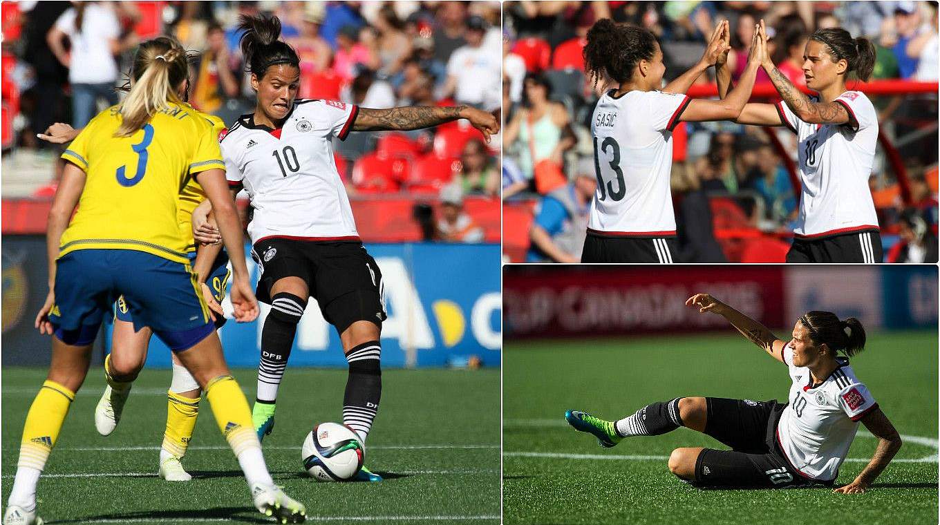 Für ihren Treffer im WM-Achtelfinale gegen Schweden nominiert: Dzsenifer Marozsan © imago/DFB