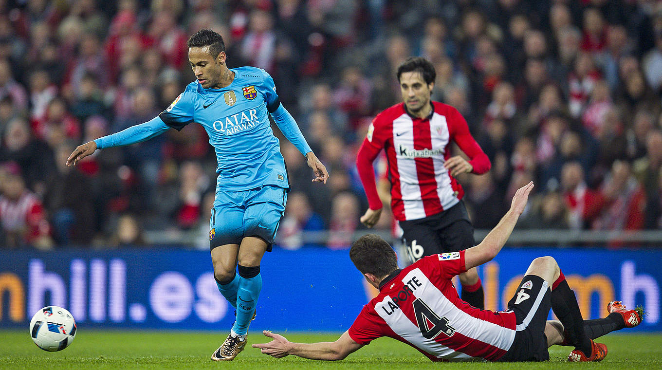 Erneut Torschütze gegen Bilbao: Neymar (l.) © 2016 Getty Images