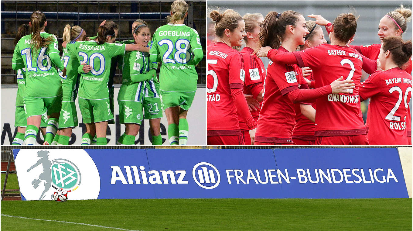 Sie treffen im Spitzenspiel der 14. Runde aufeinander: VfL Wolfsburg und FC Bayern © Bongarts/GettyImages/Jan Kuppert/DFB