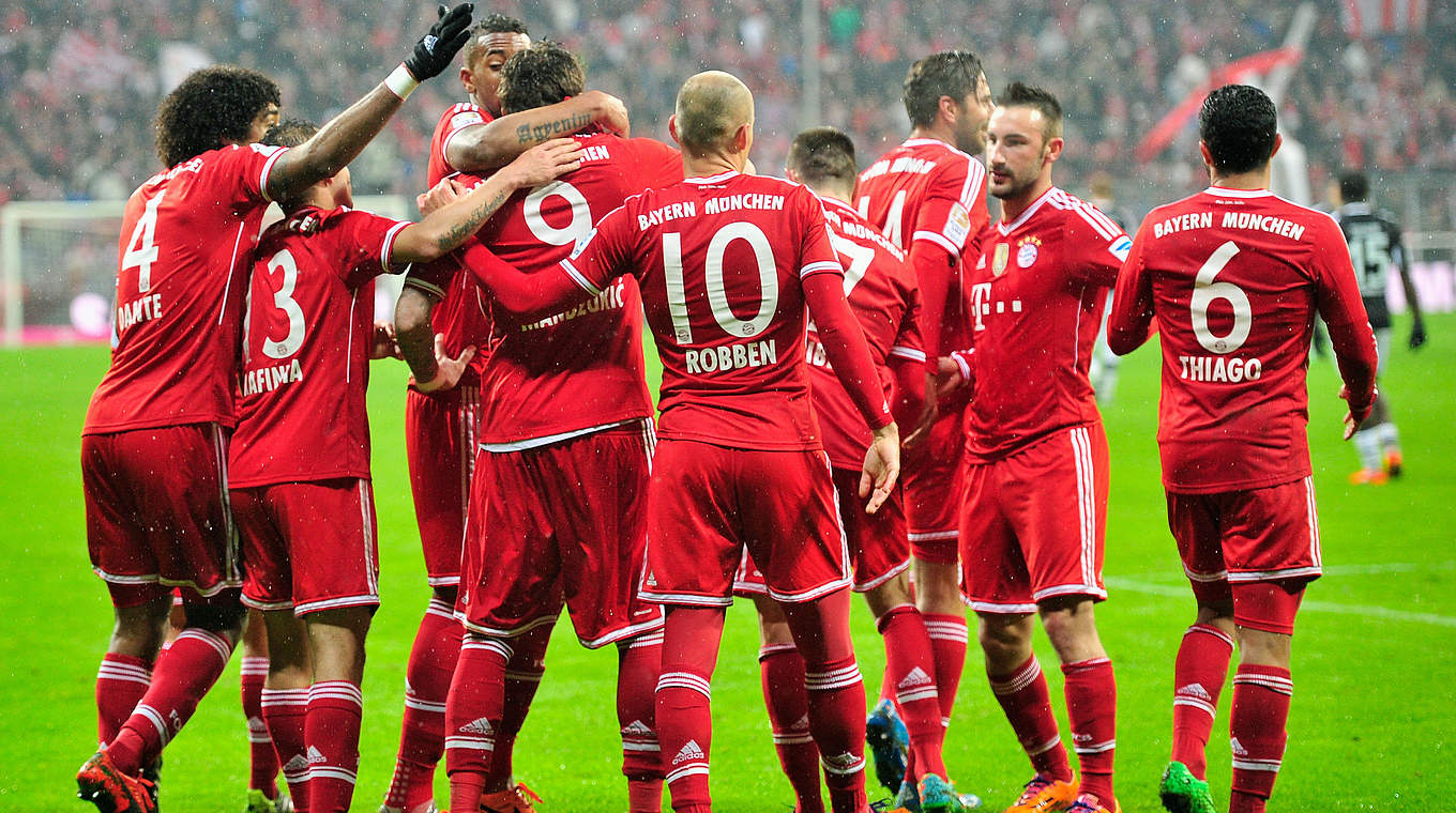 17 Siege nach 19 Bundesligaspielen - das schaffte bislang nur der FC Bayern 2013/2014 © 2014 Getty Images