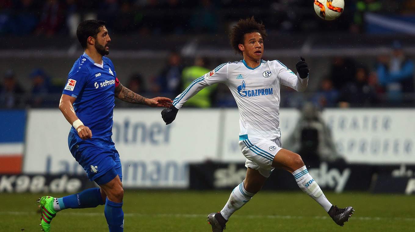 Trifft in Darmstadt für Schalke: Leroy Sané © 2016 Getty Images