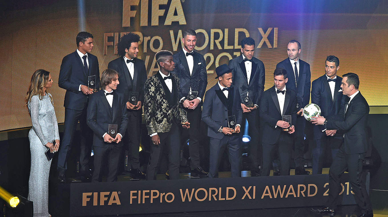 Die besten Spieler des Jahres 2015: die  FIFPro World XI, aber ohne Manuel Neuer © AFP/Getty Images