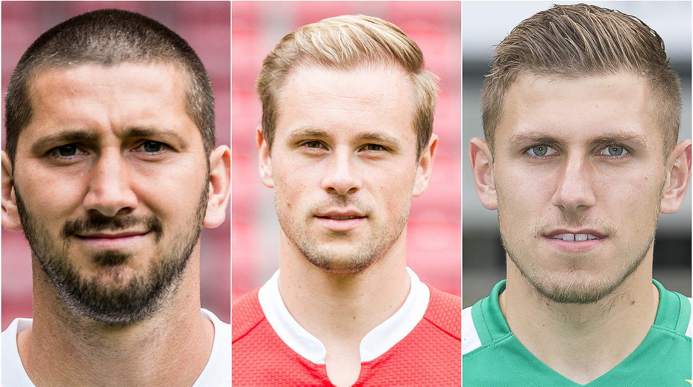 Drei Leihgaben aus der Bundesliga für 1860 München: Mölders, Beister, Aycicek (v.l.) © 2015 Getty Images