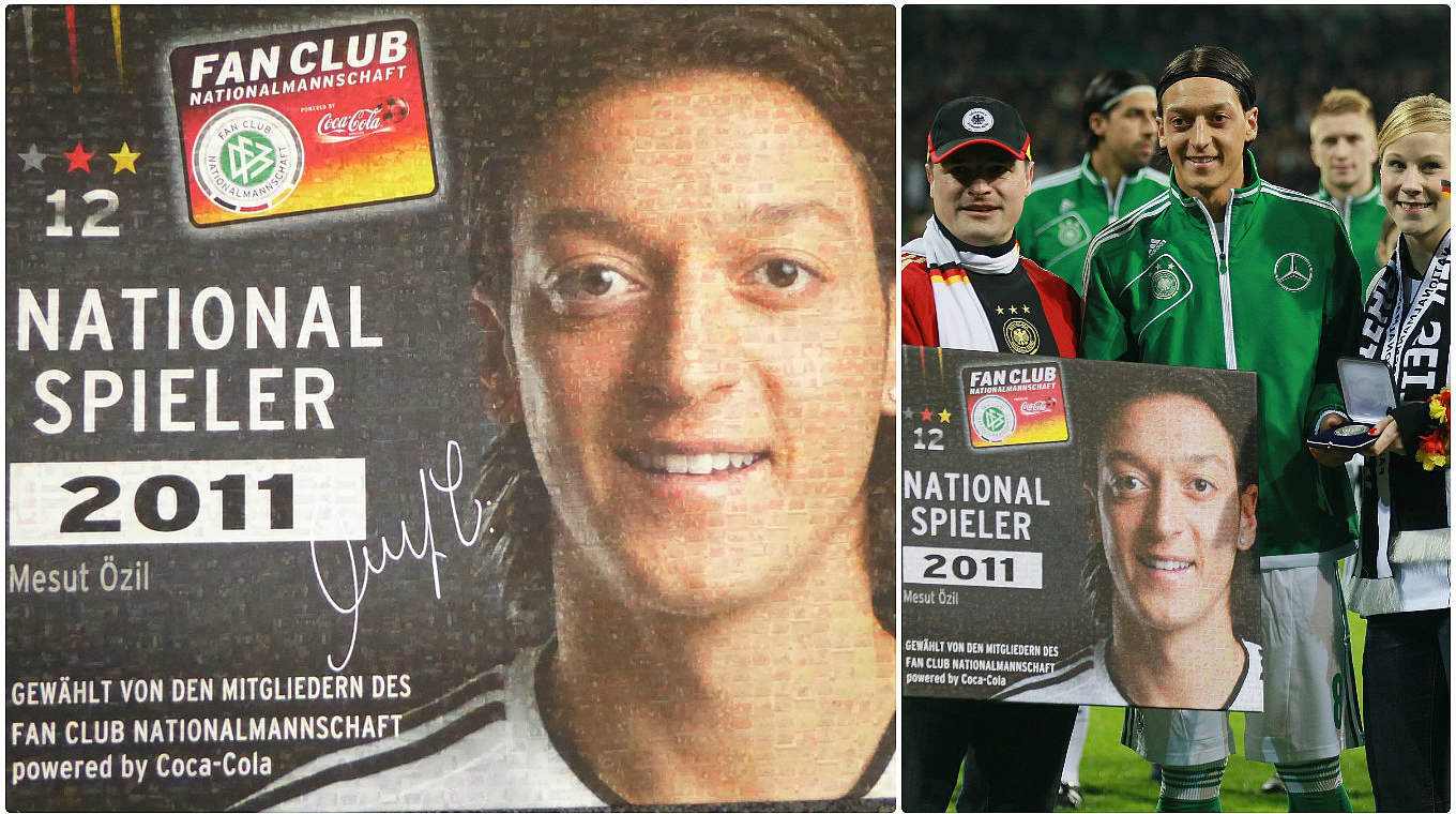 Hingucker: Mesut Özil als "Nationalspieler des Jahres 2011" © Getty Images/Fan Club