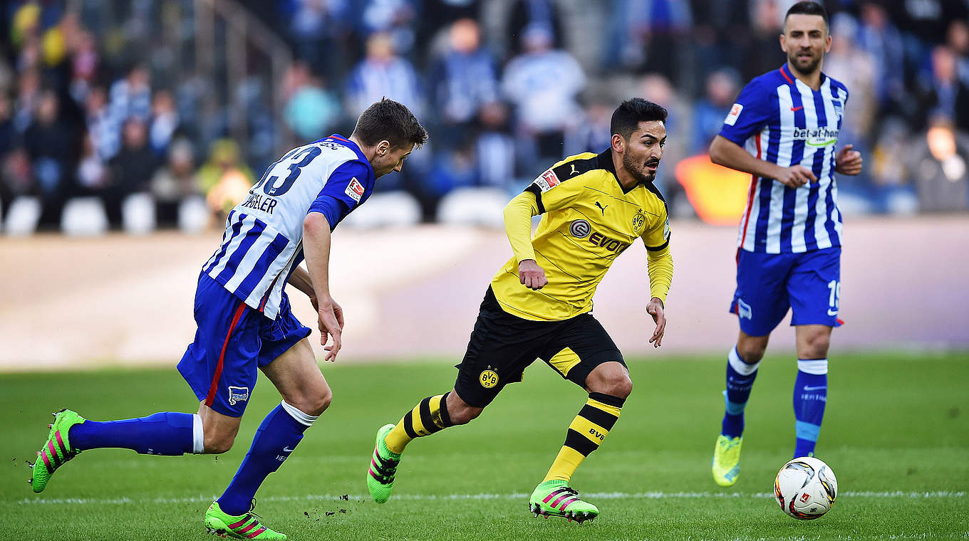 Duell auf Augenhöhe: Hertha gegen Dortmund © 2016 Getty Images