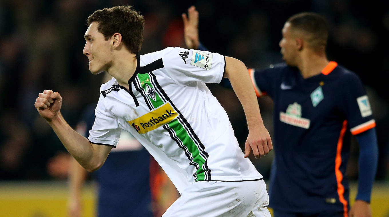 Trifft doppelt für Gladbach: Andreas Christensen © 2016 Getty Images