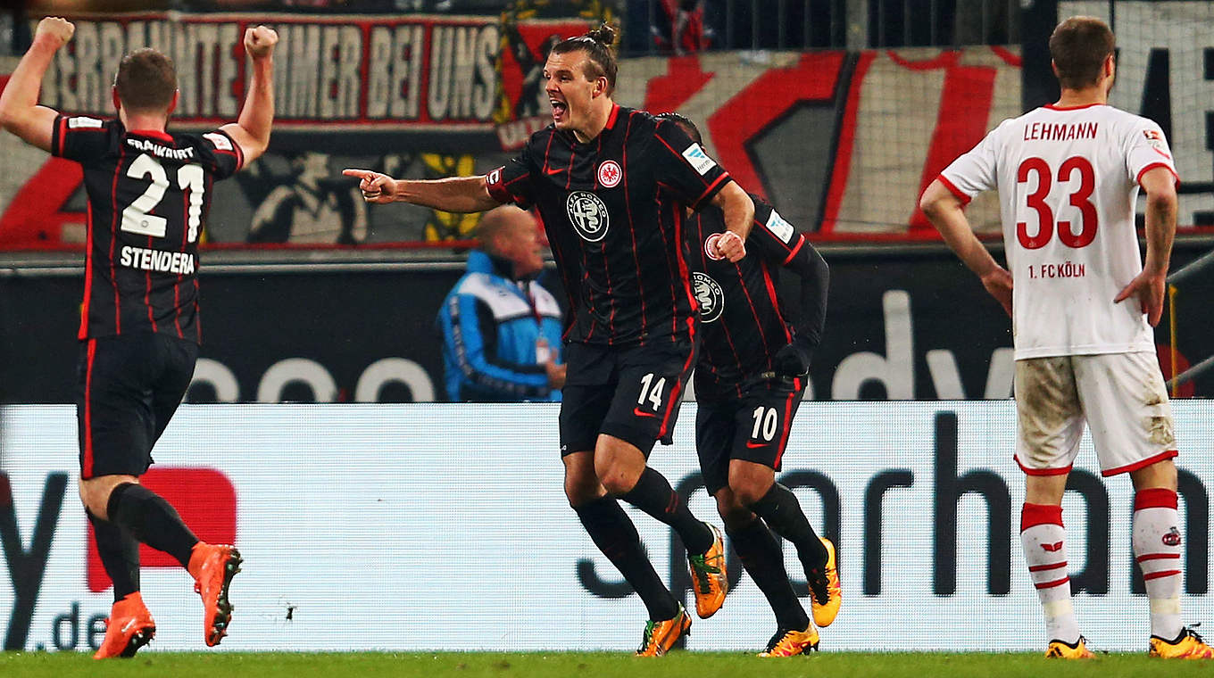 Brachte Frankfurt in Führung: Alexander Meier jubelt © 2016 Getty Images