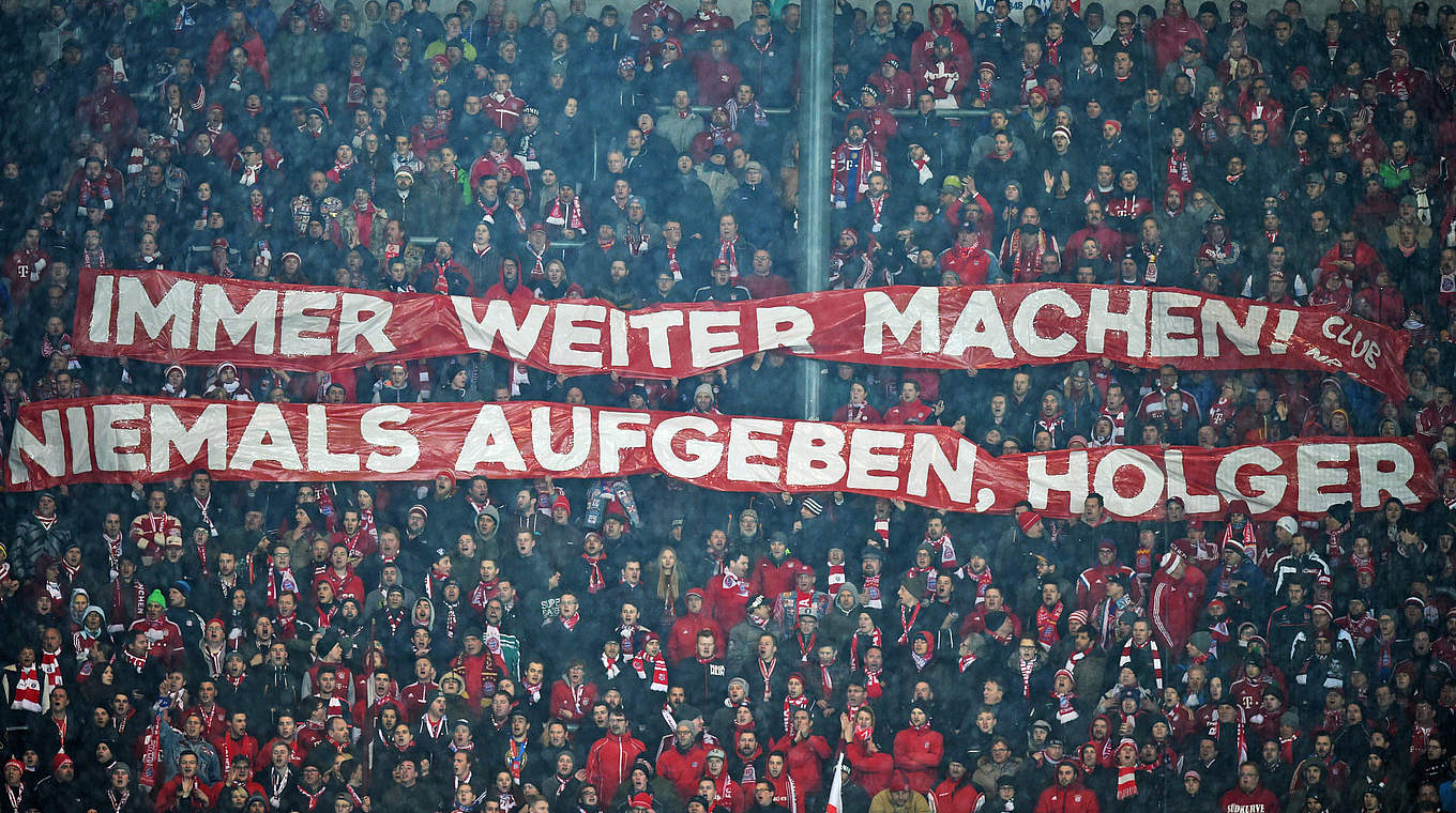 Banner für Badstuber: Fans machen Mut © 2016 Getty Images