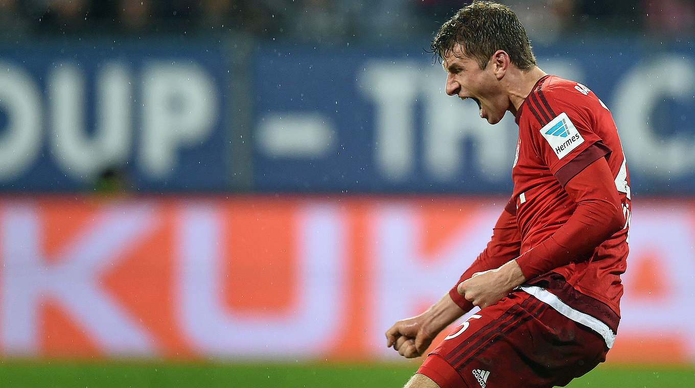 Thomas Müller nach dem Sieg im Derby: "Ich fahre zufrieden nach Hause" © CHRISTOF STACHE/AFP/Getty Images