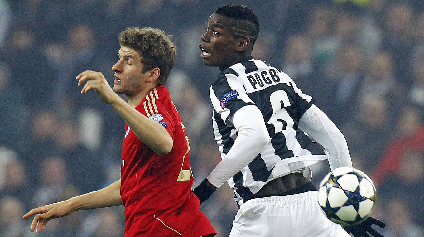 Champions-League-Duelle auf höchstem Niveau: Müller (l.) und Pogba 2013 © imago sportfotodienst