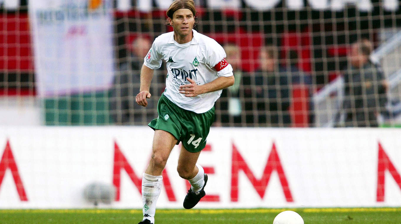 Frank Verlaat 2002 im Bundesligadress des SV Werder: Wie der Vater, so der Sohne? © imago