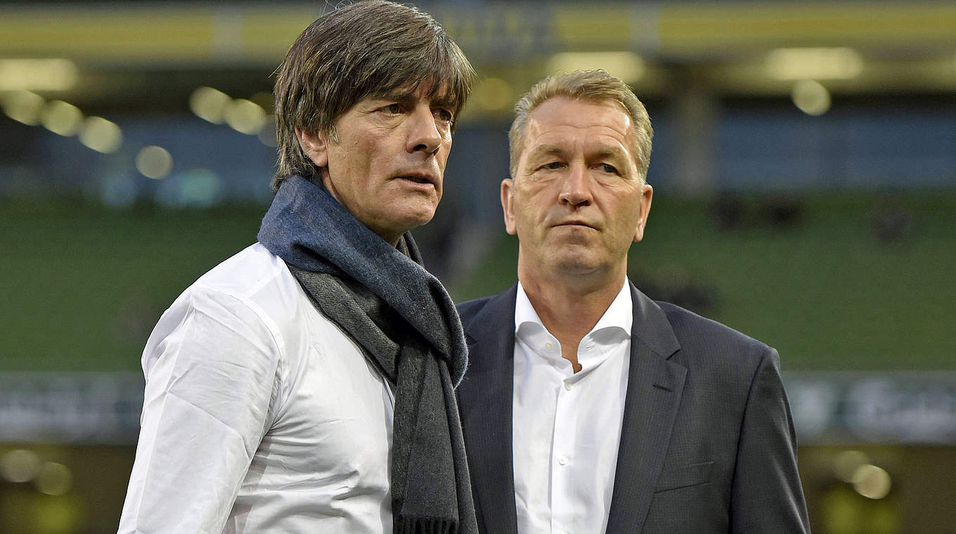 Schirmherr Andreas Köpke (r.) mit Bundestrainer Joachim Löw © imago/MIS