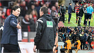 Wegen fortgesetzten unsportlichen Verhaltens verurteilt: Bayer-Trainer Roger Schmidt © imago/DFB