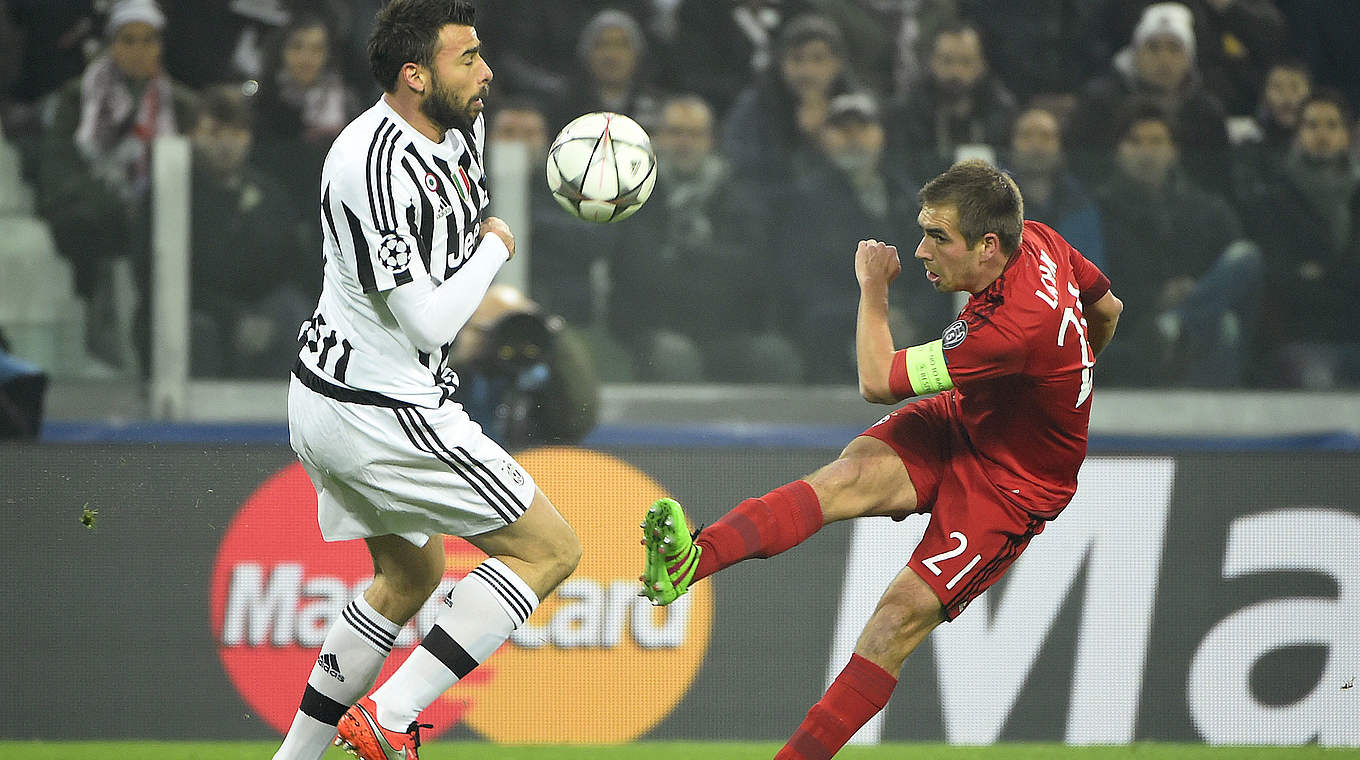 In seinem 100. Champions-League-Spiel in Turin: Philipp Lahm (r.) © OLIVIER MORIN/AFP/Getty Images