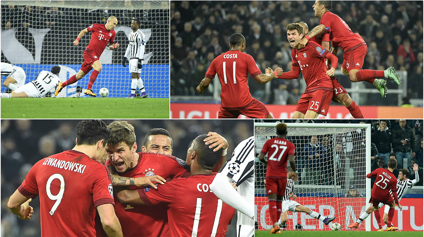 Lassen die Bayern in Turin jubeln: Thomas Müller und Arjen Robben erzielen die Tore © Getty/DFB