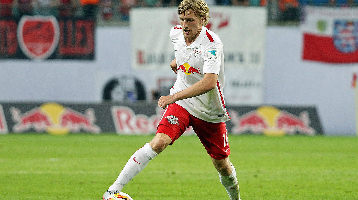 Verlängert seinen Vertrag in Leipzig frühzeitig: Emil Forsberg  © 2015 Getty Images