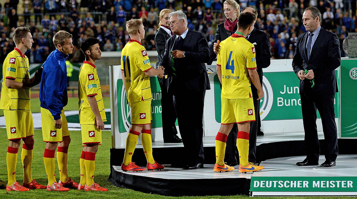 Titelverteidigung knapp verpasst: Hoffenheim unterliegt 2015 im Finale Schalke mit 1:3 © 2015 Getty Images