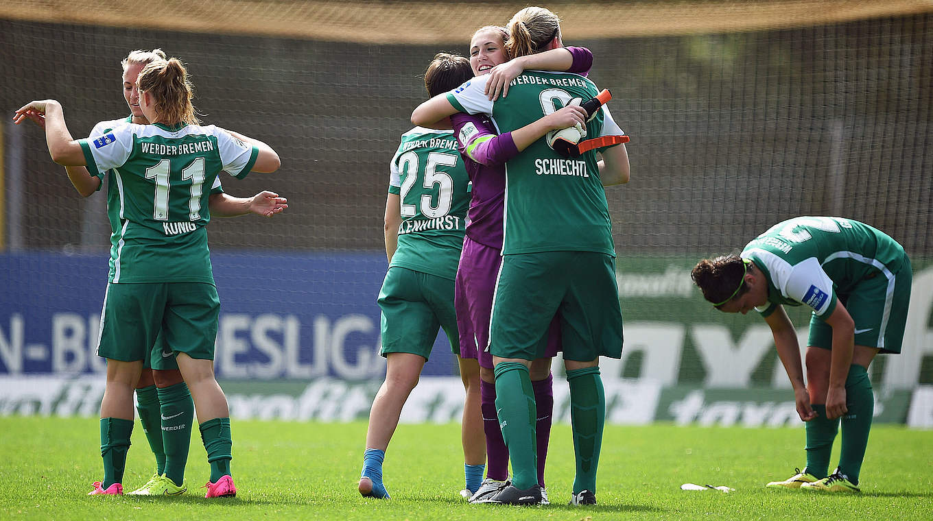 Wollen endlich wieder jubeln: Werder Bremen gewann bisher nur ein Spiel © 2015 Getty Images