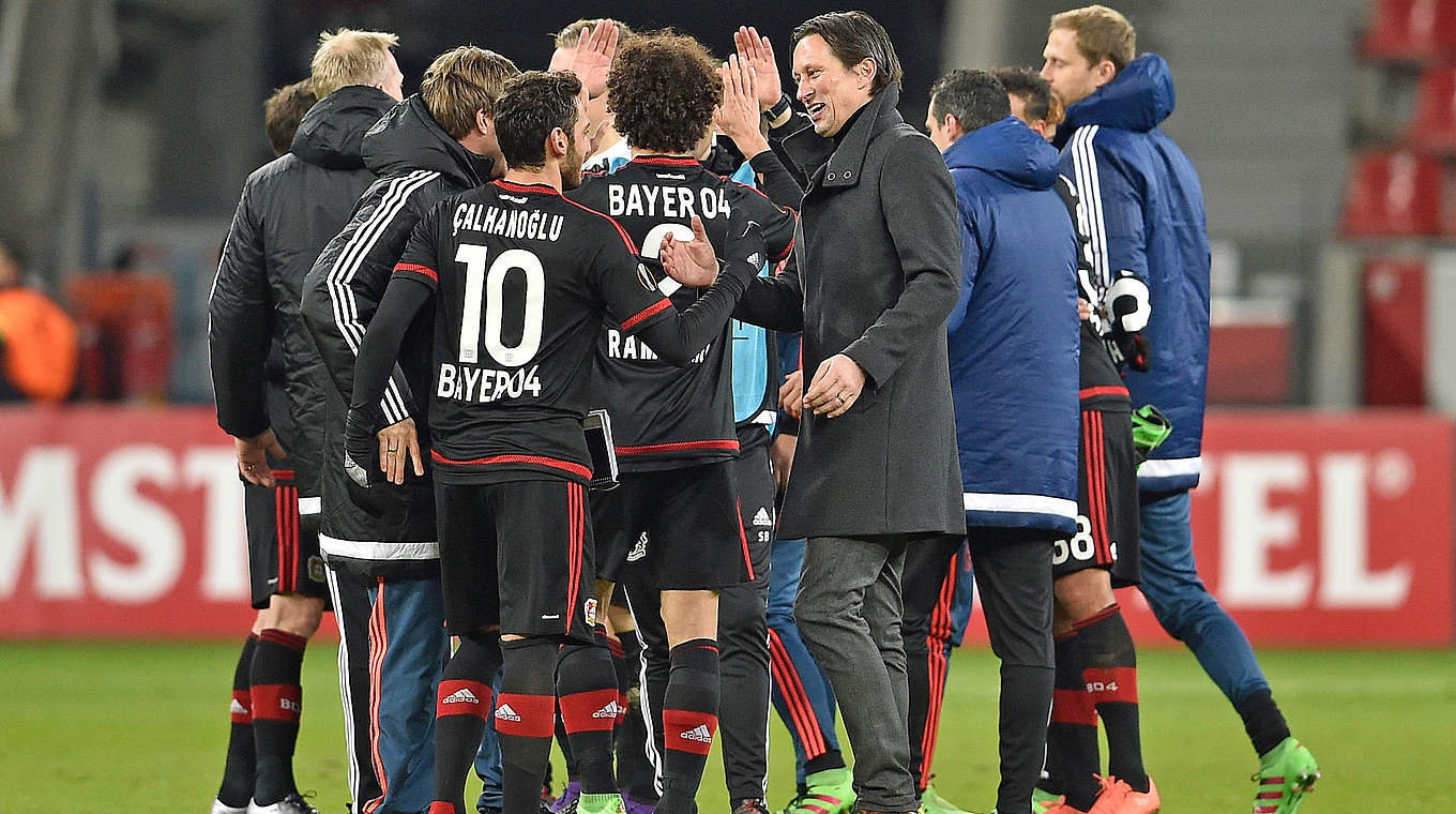 Ebenfalls souverän in die Runde der letzten 16 eingezogen: Bayer Leverkusen © 2016 Getty Images