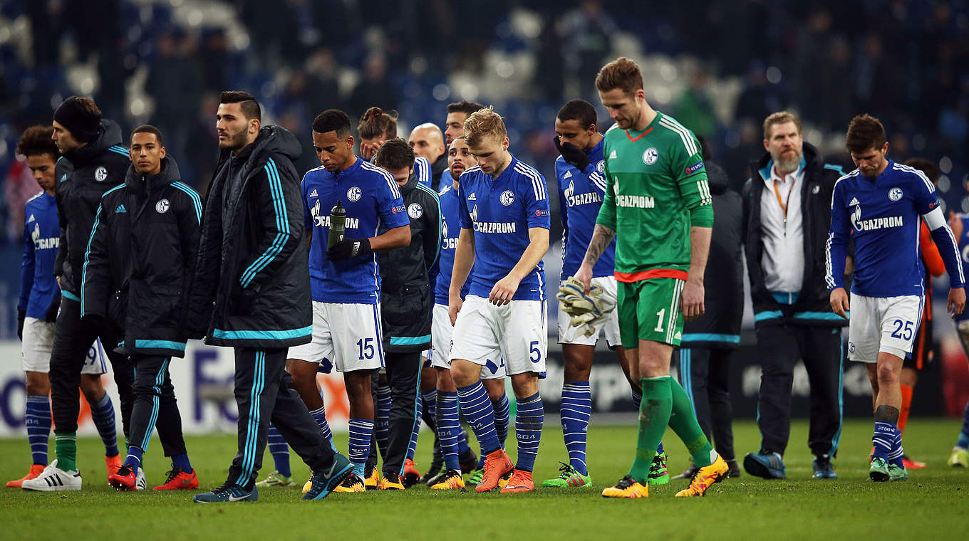 Große Enttäuschung: Der FC Schalke verpasst den Sprung in die nächste Runde © 2016 Getty Images