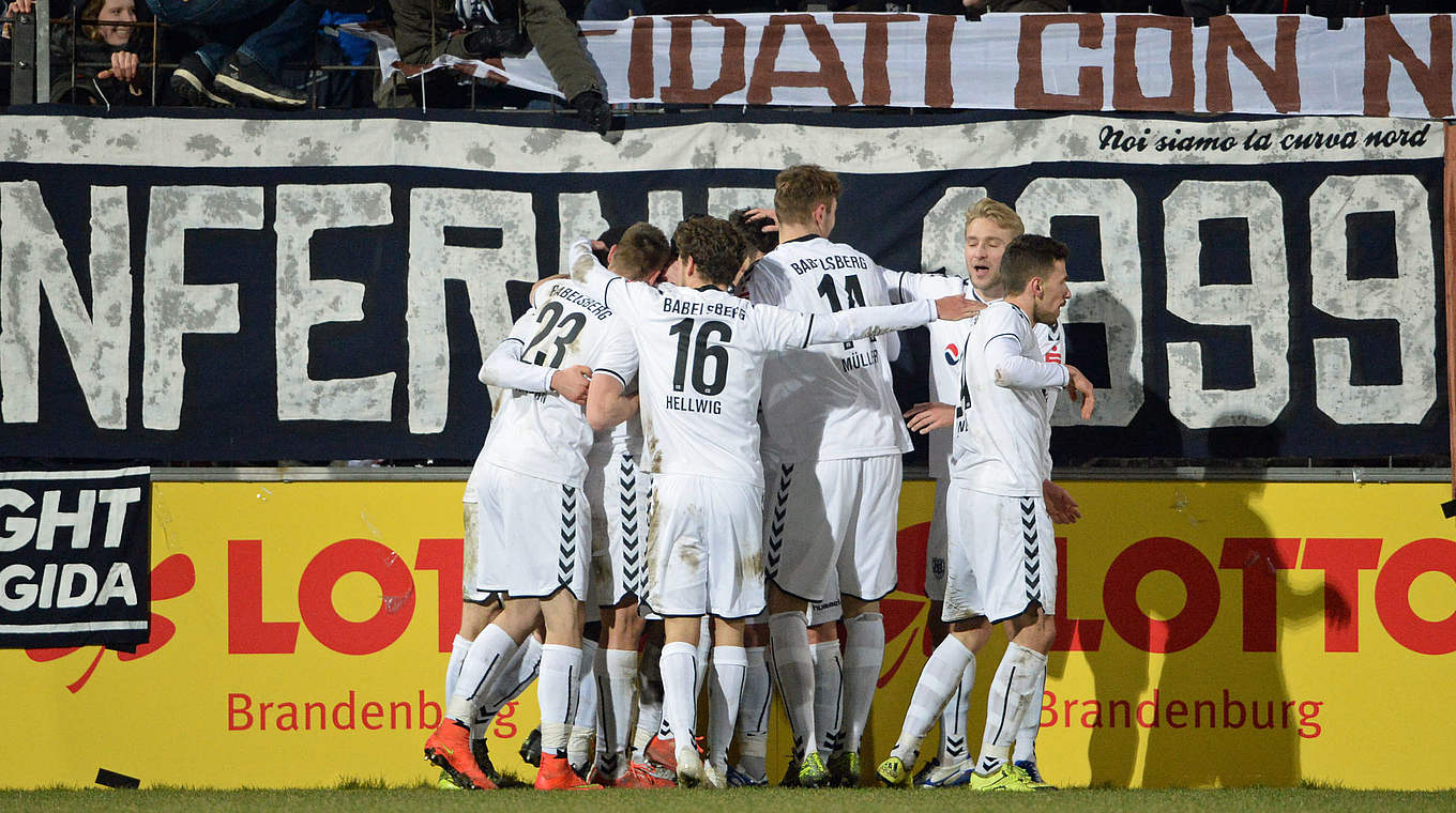 Feiert Kantersieg gegen Luckenwalde: der SV Babelsberg 03 © Jan Kuppert