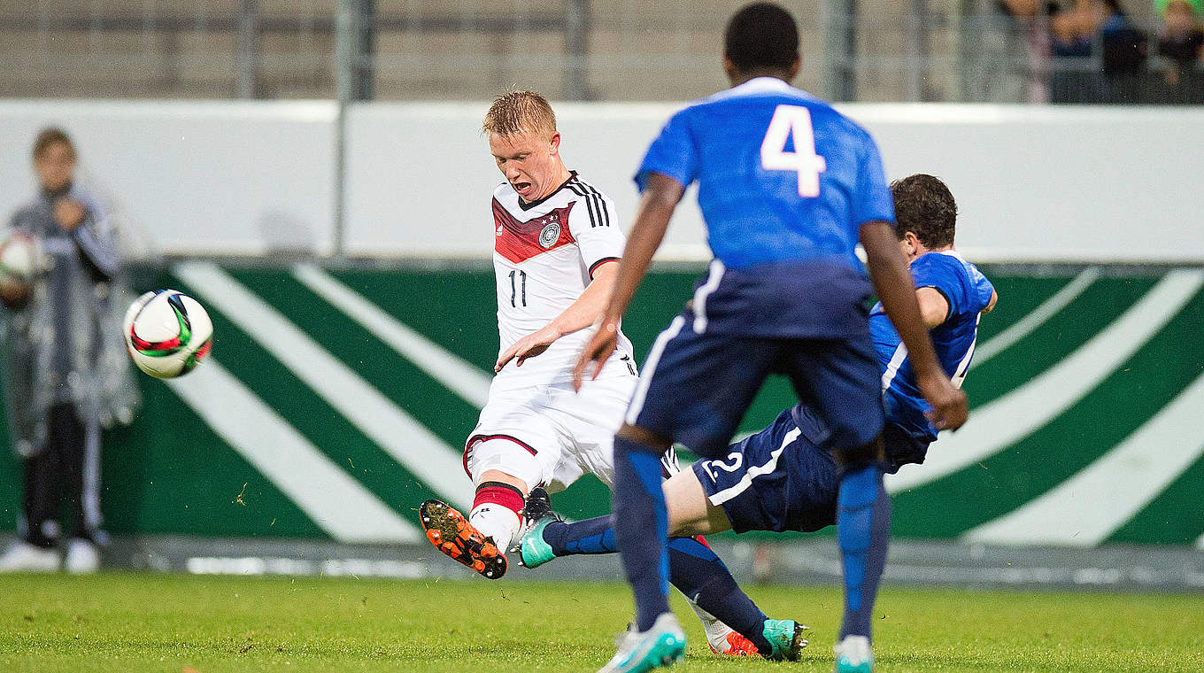 Hat fünf U 19-Länderspiele auf dem Konto: Hoffenheims Stürmer Philipp Ochs (l.) © 2015 Getty Images