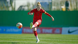 Die Spielführerin der deutschen U 20 Frauen: Rebecca Knaak. © 2016 Getty Images