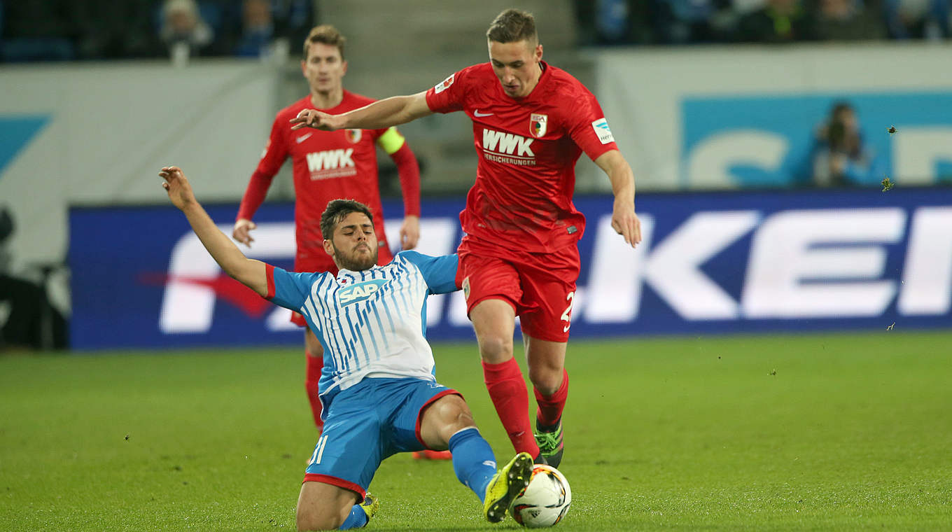 Ebnet Hoffenheimer Heimerfolg: Volland (l.) trifft zur Führung gegen Augsburg © 2016 Getty Images