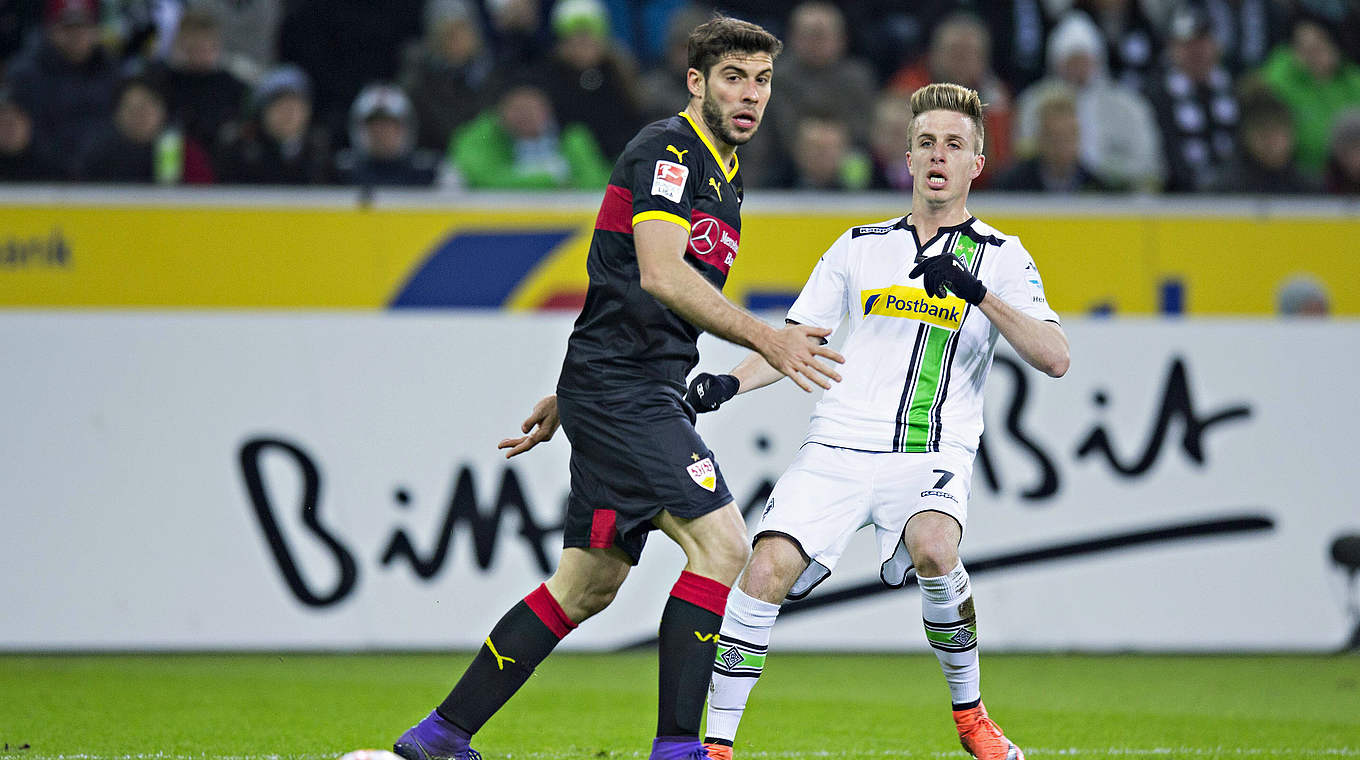 Patrick Herrmann marked his home return with a goal as Gladbach trounced Stuttgart © imago/Moritz Müller