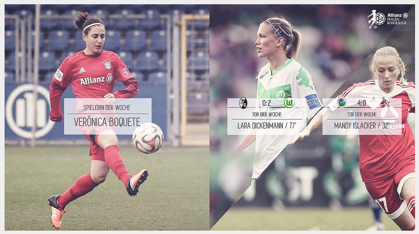 Favoritinnen der Fans: Vero Boquete (l.), Lara Dickenmann und Mandy Islacker (r.) © DFB