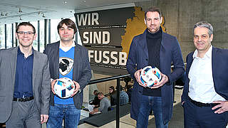 Kulturprogramm: Anstoss-Manager Wahlig, Redelings, Metzelder und Neukirchner (v.l.)  © Deutsches Fußballmuseum