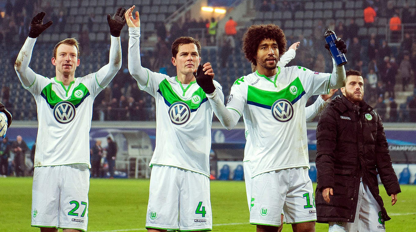 Jubel in Gent: Wolfsburg geht mit einem 3:2-Vorsprung ins Rückspiel © 2016 Getty Images