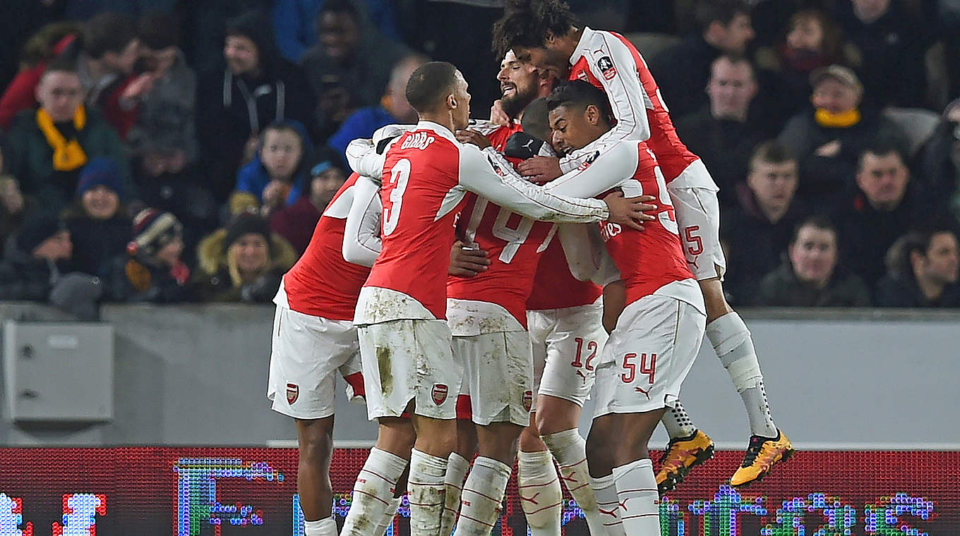 Arsenal are vying for a third straight FA Cup title © 