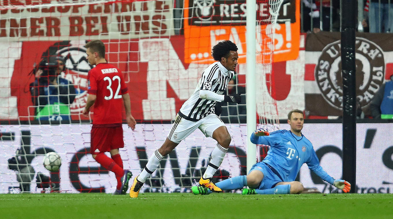Juan Cuadrado's goal to make it 2-0 looked to have Juventus in the driving seat © 2016 Getty Images