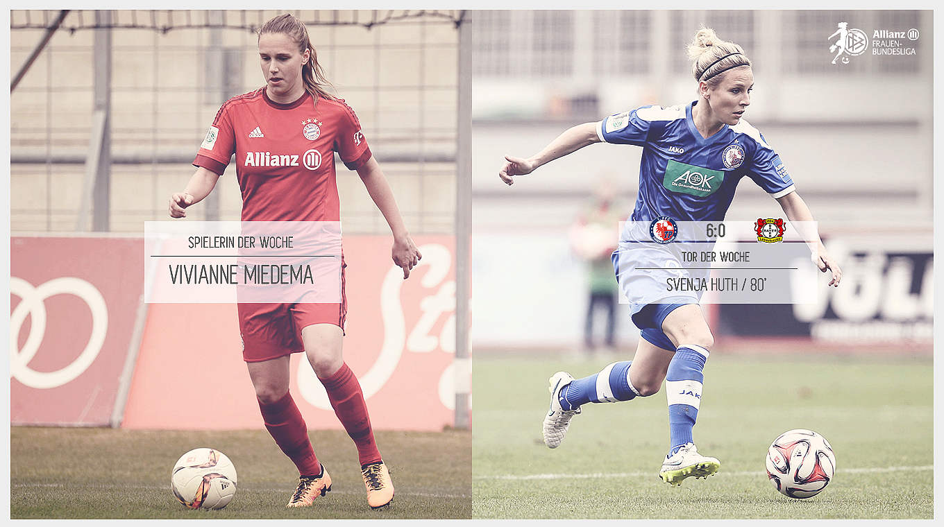 Favoritinnen der Fans am 16. Spieltag: Vivianne Miedema und Svenja Huth (r.)  © DFB