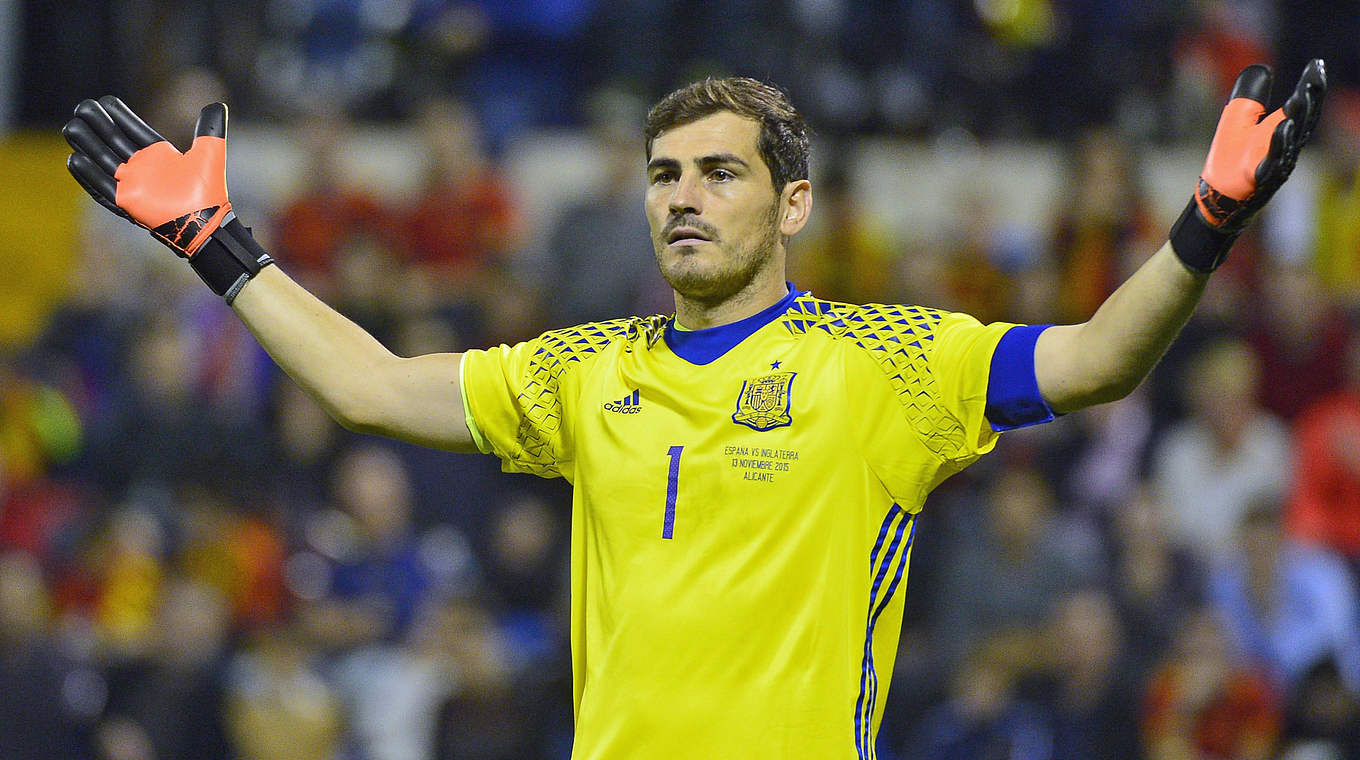 Absolviert sein 166. Länderspiel: Spaniens Torwart Iker Casillas © 2015 AFP/GettyImages