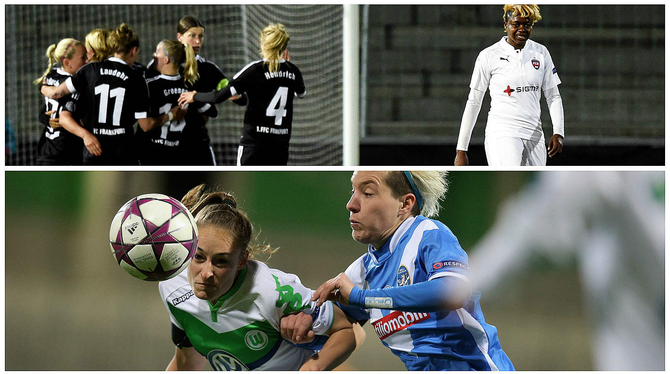 VfL Wolfsburg and 1. FFC Frankfurt would face each other in an all-German semi-final © imago/GettyImages/DFB